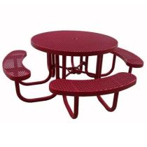Heavy-Duty Round Plastic-Coated Table